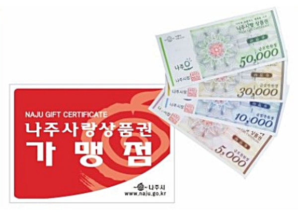 나주사랑상품권. 나주시 제공