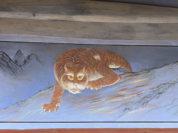 우화루 호랑이 벽화.