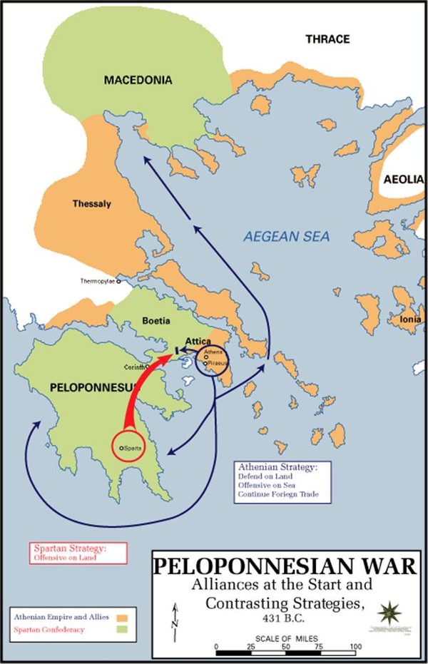 펠로폰네소스 전쟁(출처: 위키 백과)