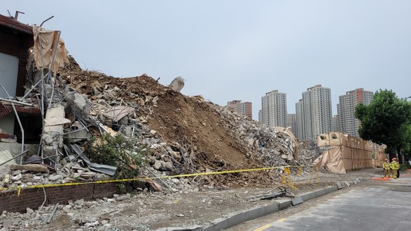 9일 붕괴 사고로 수많은 사상자가 발생한 학동 4구역 재개발 현장.
