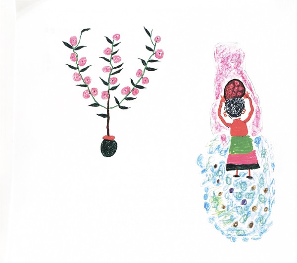 “내가 복숭아를 받아서 물 건네가서 팔았어. 복숭 팔러 다녔지. 넘들 집에서 복숭을 받아서 이고 동굴 속으로 들어가 동네를 찾아다녔어. 각시 때여. 우리 작은 놈 배서 다닐 때여.”(책 121쪽)