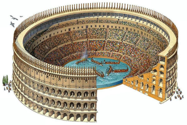 로마의 원형경기장 콜로세움.
