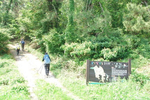 금당적벽길 초입지.