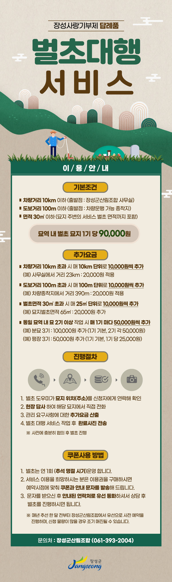 벌초대행서비스 포스터.