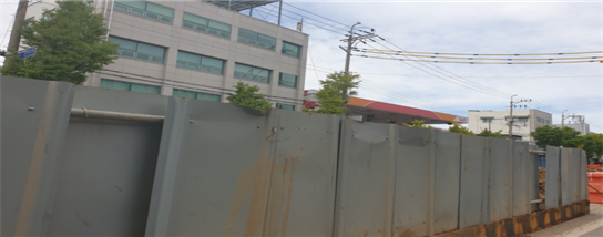 그림 2. 광주도시철도 2호선 공사 현장 사례 .