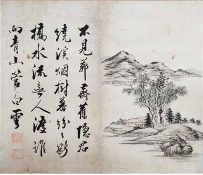 소치의 관념 산수.  화첩이나 병풍에 수도 없이 그렸을 소치의 관념 산수화. 그림 그리는 것을 생업으로 한 소치는 생계를 위해서 주변의 요구에 응하여 이러한 그림을 많이 그렸다.