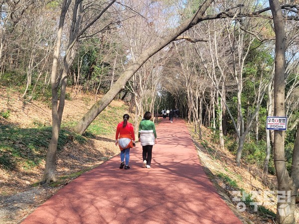 26일 오후 광주 서구 쌍촌동 5·18기념공원에 시민들이 산책을 하고 있다.