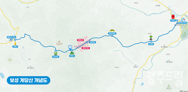 보성 계당산 개념도.