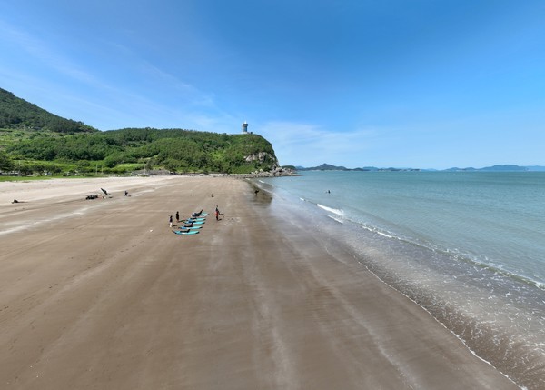 고흥군 관광지 생활쓰레기 수거 작업.