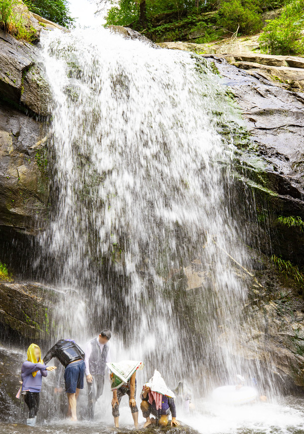 본격적인 무더위가 시작되면서 8월 여름휴가철을 맞이하여 구례군 산동면 수락폭포에 많은 관광객이 더위를 식히기 위해 물맞기와 믈놀이를 즐기고있다. 