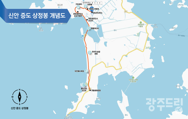 신안 증도 상정봉 개념도