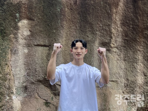 2일  ‘2024 무등산 볼더링 축제’에 참여한 스포츠클라이밍 스피드 국가대표 신은철 선수.