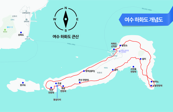 여수 하화도 개념도.