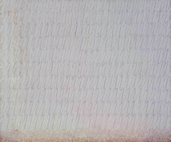 박서보, 묘법 No.6-80, 1980, 삼베에 유화, 연필, 162x227.3cm