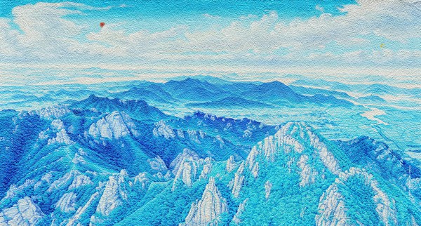 조현수, 월출산, 2022, 캔버스에 유채, 63.5✕117㎝