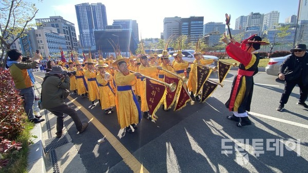 취타대의 위용.