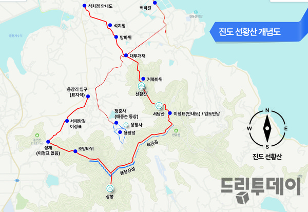 진도 선황산 개념도.