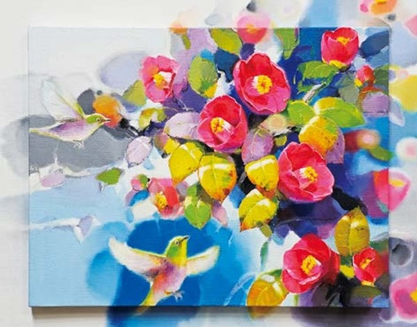 문명호 작 '동박새 날르다'.