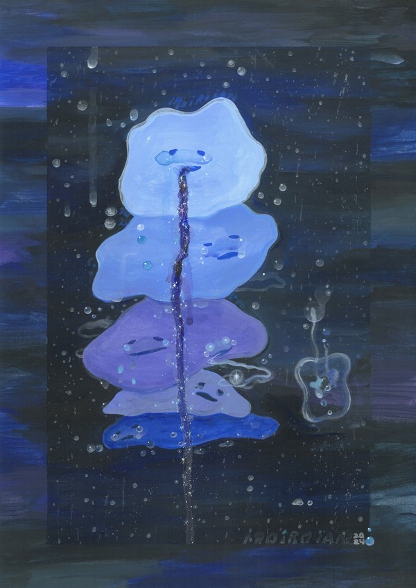 최이안_Oracle, acrylic on paper, 21x29.7cm, 2024