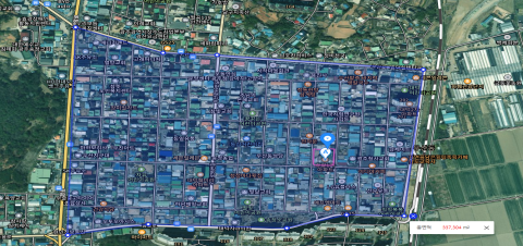 우산지구 피해 지역