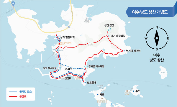 여수 낭도 상산 개념도.