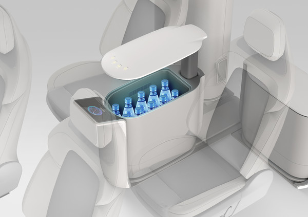 ㈜디자인바이, ㈜DH글로벌 등이 공동 개발한 E-모빌리티 DMB 냉장고 디자인. 광주디자인진흥원 제공.