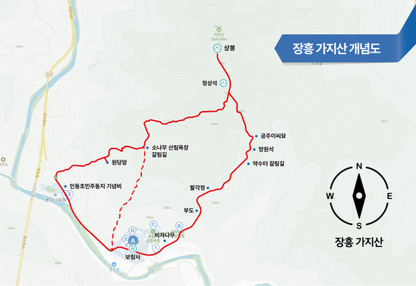 장흥 가지산 개념도.