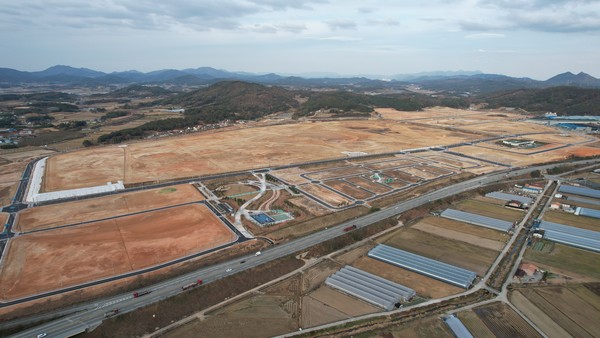 빛그린국가산업단지 내 금호타이어 공장 부지 현장.